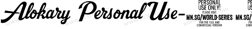 Alokary PersonalUse字体转换